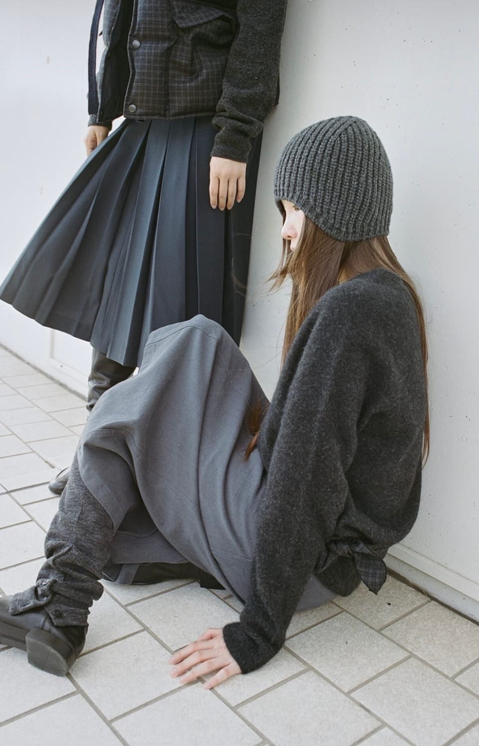 LFM 코튼 A라인 스커트 (블루 / M) 상품이미지2