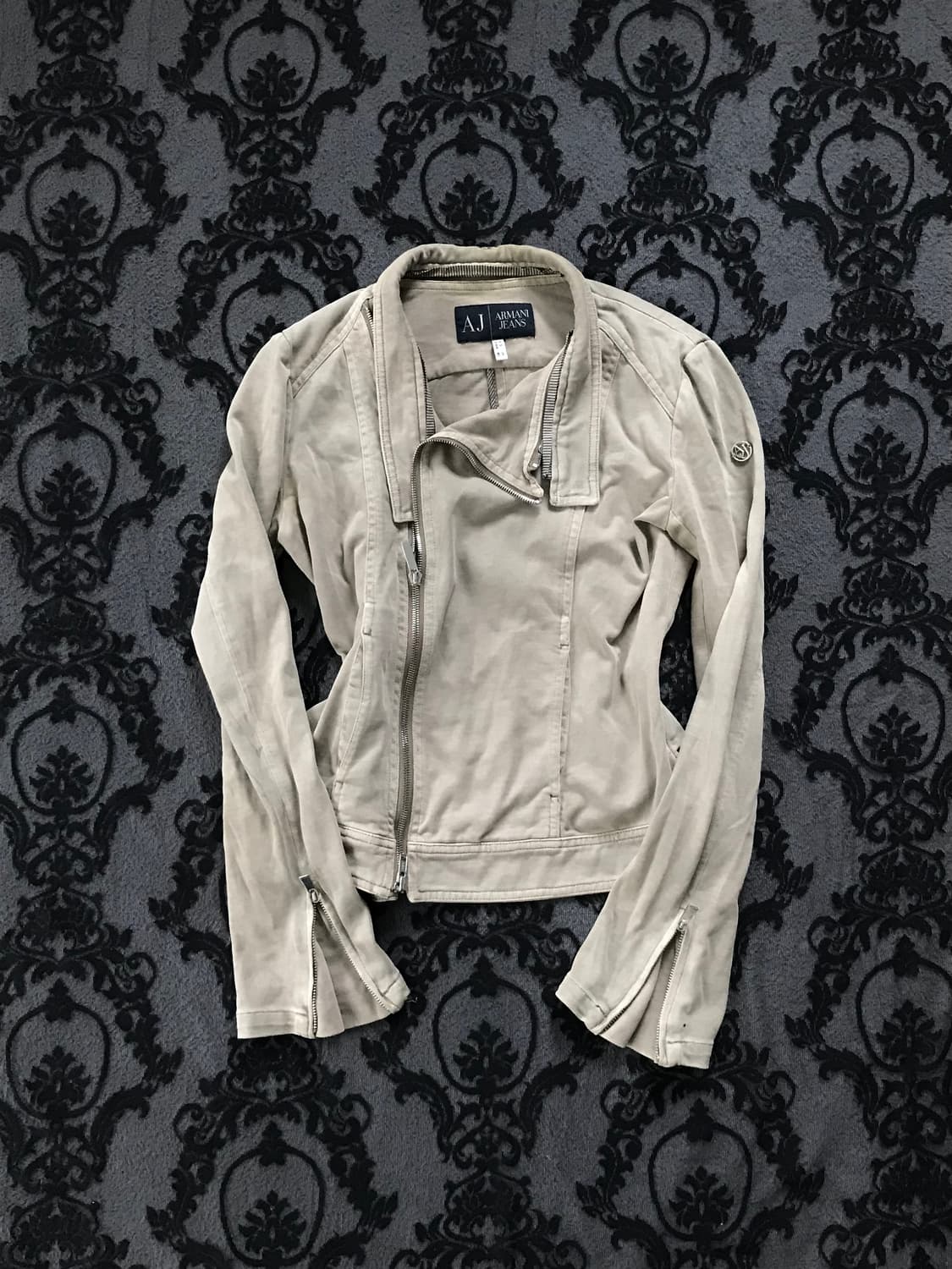 Armani Jeans 투웨이 더블 지퍼 락시크 하이넥 슬림 자켓 상품이미지1