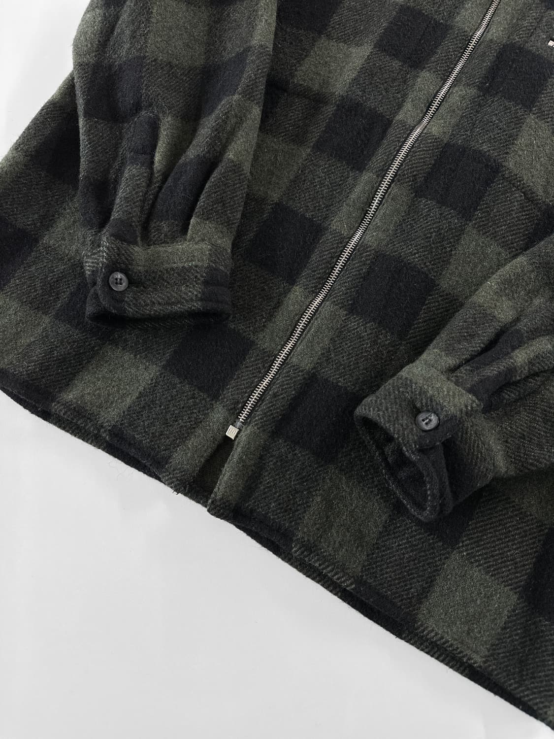 90s 빈티지 아네스베 옴브 버팔로 체크 울 집업 자켓 상품이미지7