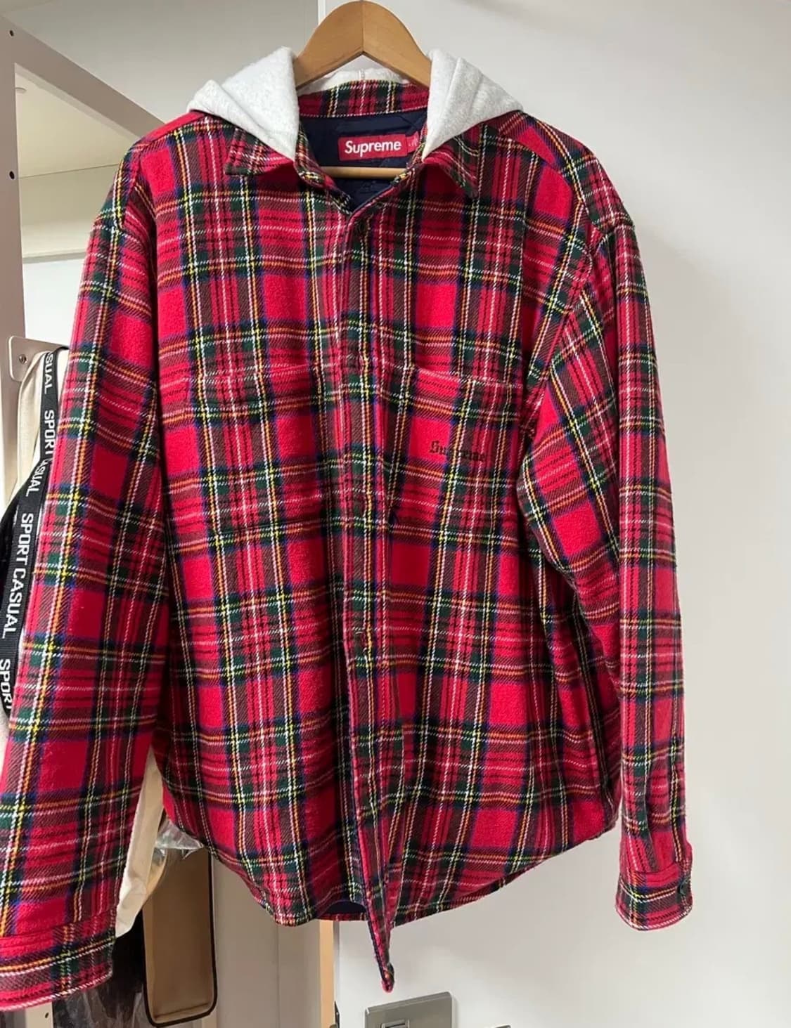 슈프림 타탄후드 자켓 L사이즈 상품이미지1