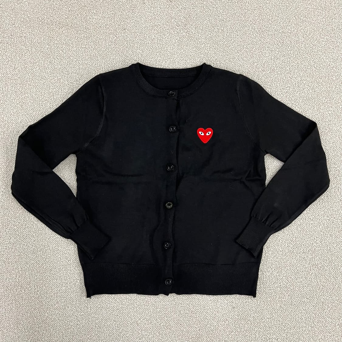 실측확인 하트패치 긴팔 가디건 0203M1 상품이미지1