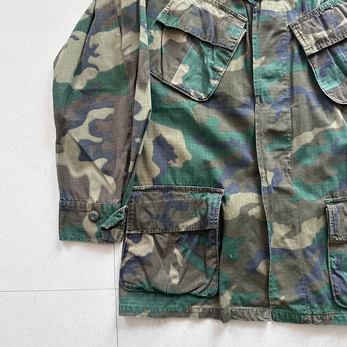 70s 미군 오리지널 ERDL 립스탑 정글퍼티그 자켓 S-R 상품이미지4