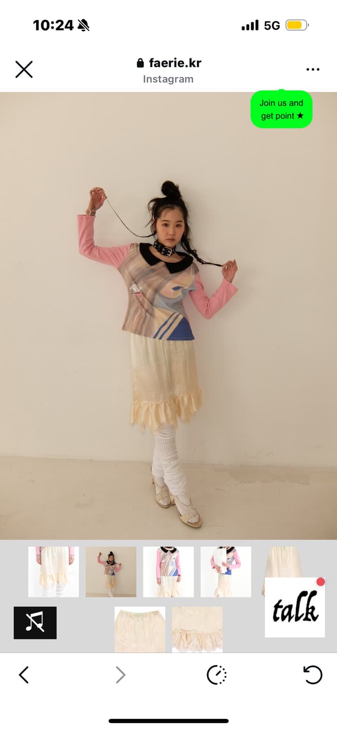 (삽니다) 샵페어리 래틴 미디 스커트 피치색상 구해요ㅠㅠ 상품이미지2