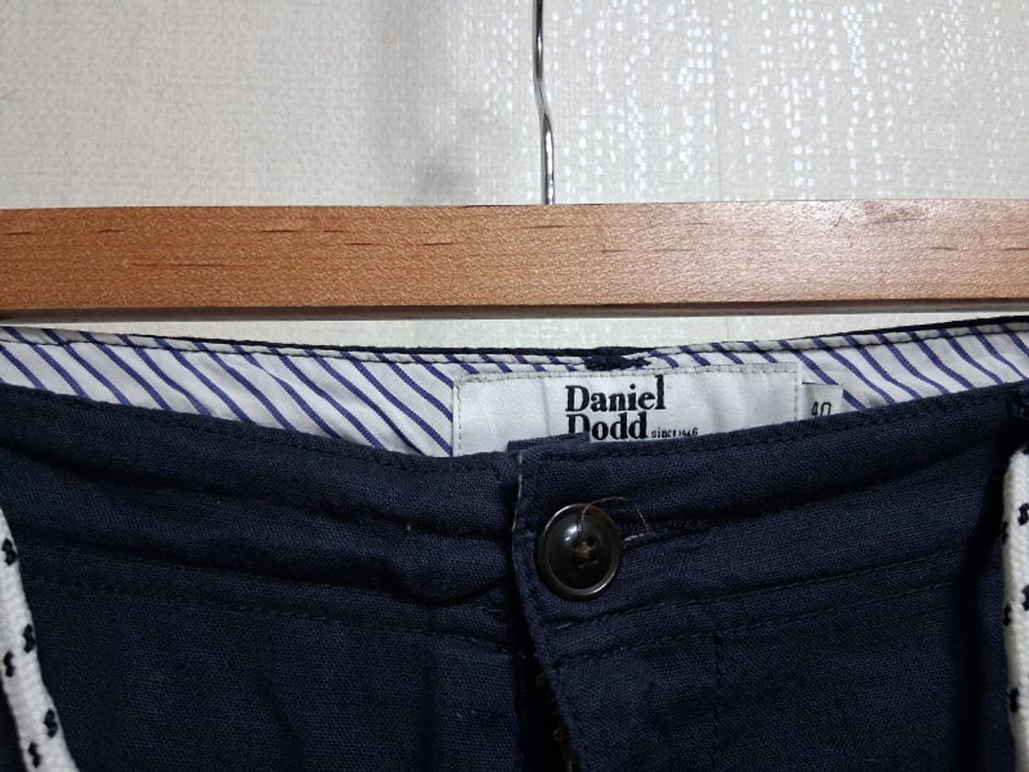 일본빈티지수입 Daniel Dodd 남성 네이비 린넨혼방 면 6 부 7부 상품이미지3