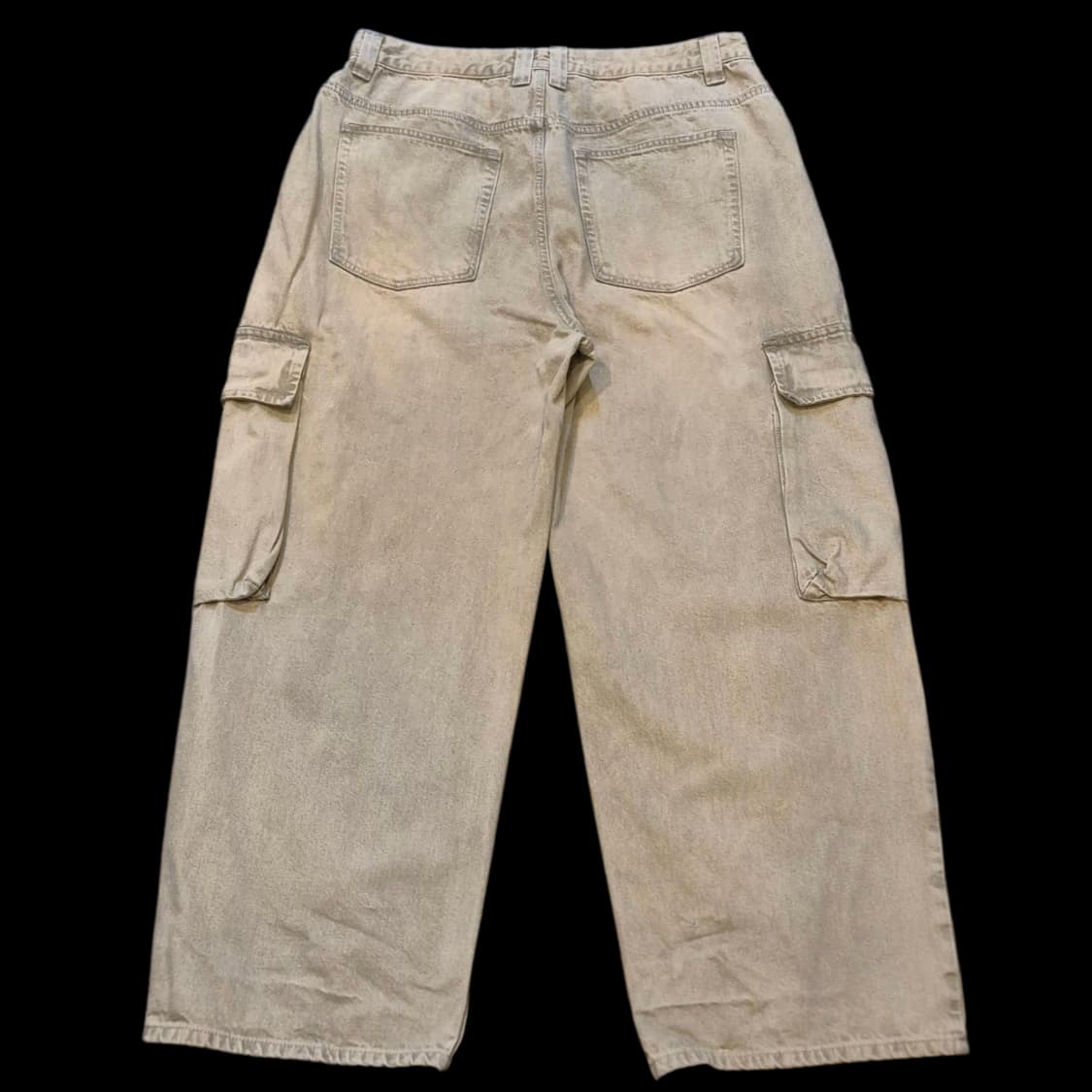 36인치 피그먼트워싱 카고 와이드데님팬츠  상품이미지2