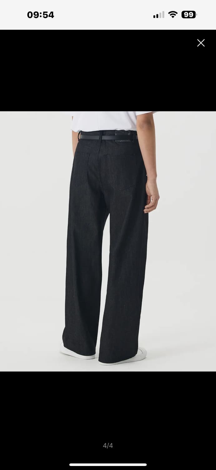 REAL WIDE ONE TUCK DENIM RAW BLACK 상품이미지4