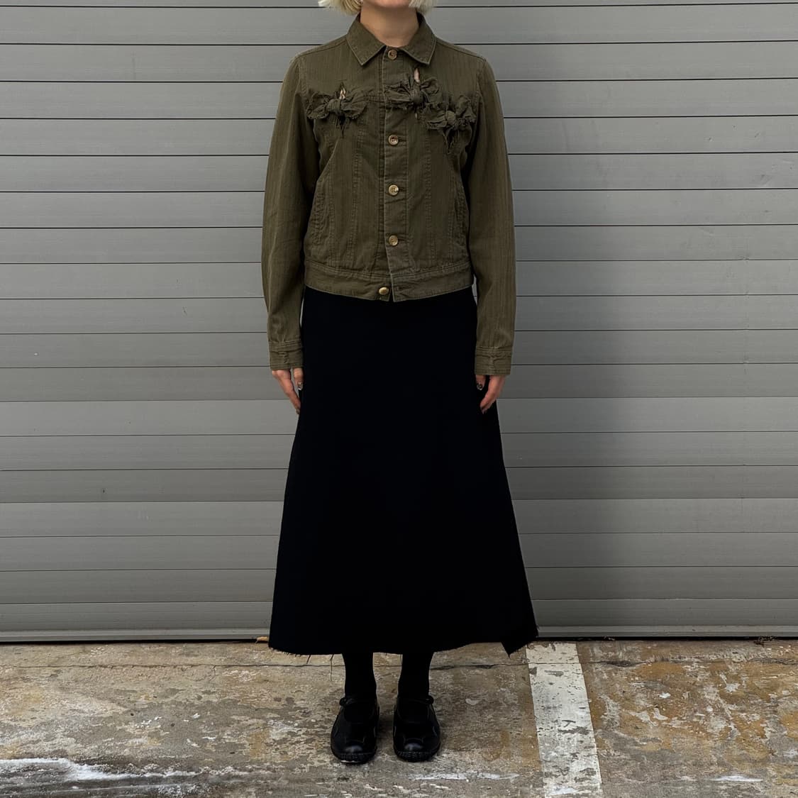 Ribbon Short  Khaki Blouson Jacket 상품이미지8