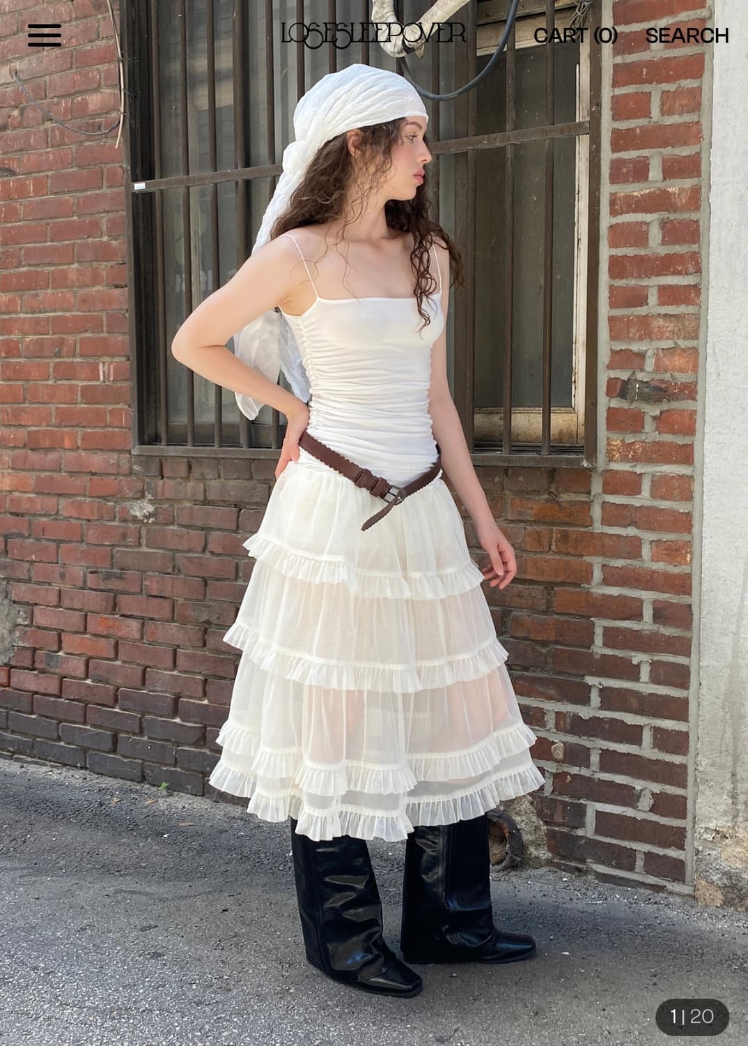 루즈슬립오버 쉬어 메쉬 미디 드레스 상품이미지1