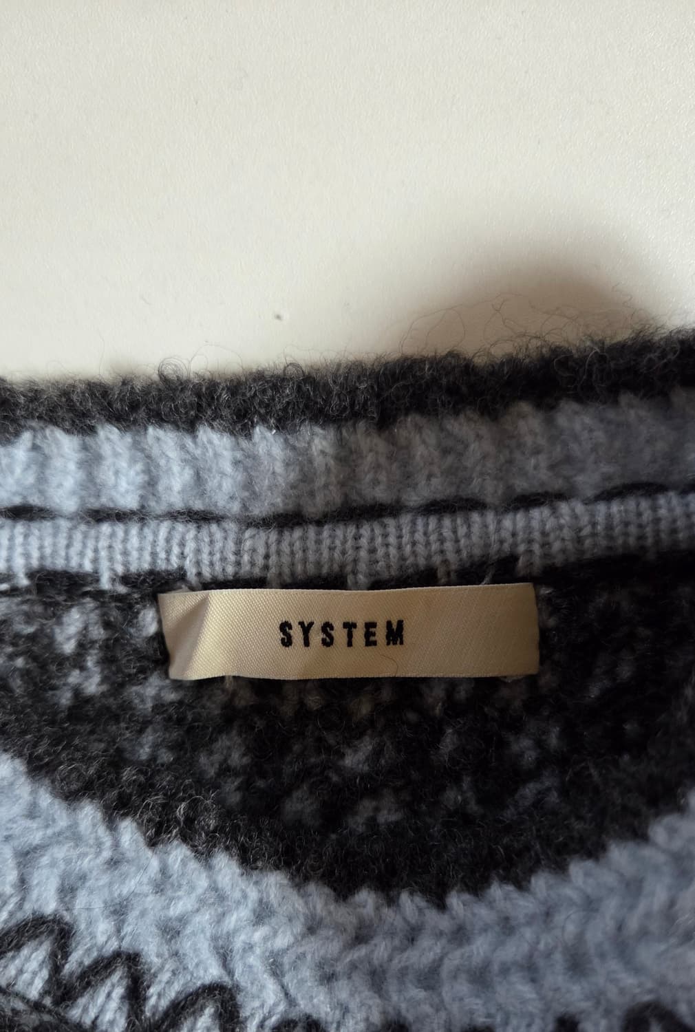 한섬 시스템 컬러블록 밑단 트임 니트 탑 F 사이즈 상품이미지9