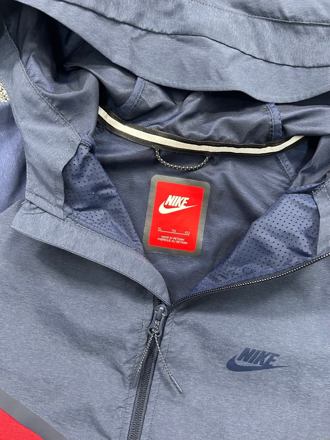 나이키 레드 네이비 테크팩 후드 바람막이 XL 상품이미지5