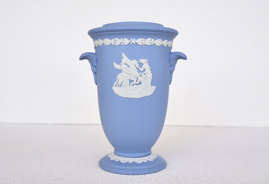 [영국앤틱] 웨지우드 제스퍼웨어 양손잡이 중형화병(박스o)_페일블루 상품이미지4