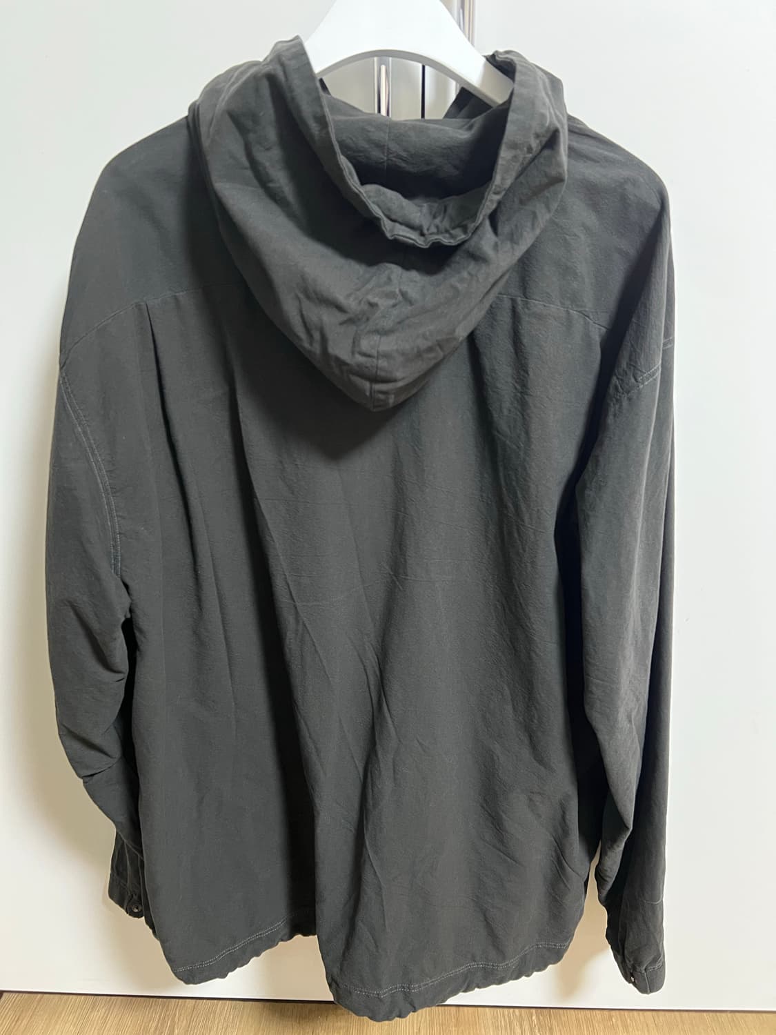 [3]폴리테루 집 후디 파카 차콜 상품이미지3