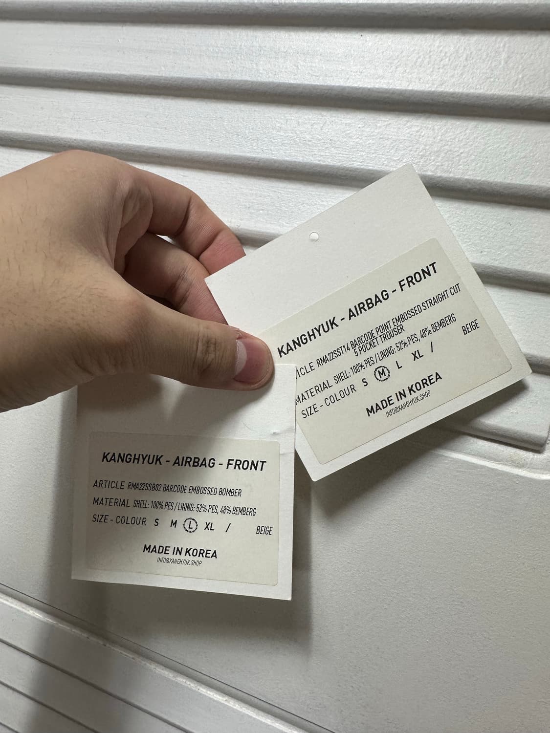 강혁 콜렉션11 에어백 자켓 팬츠 셋업 상품이미지8