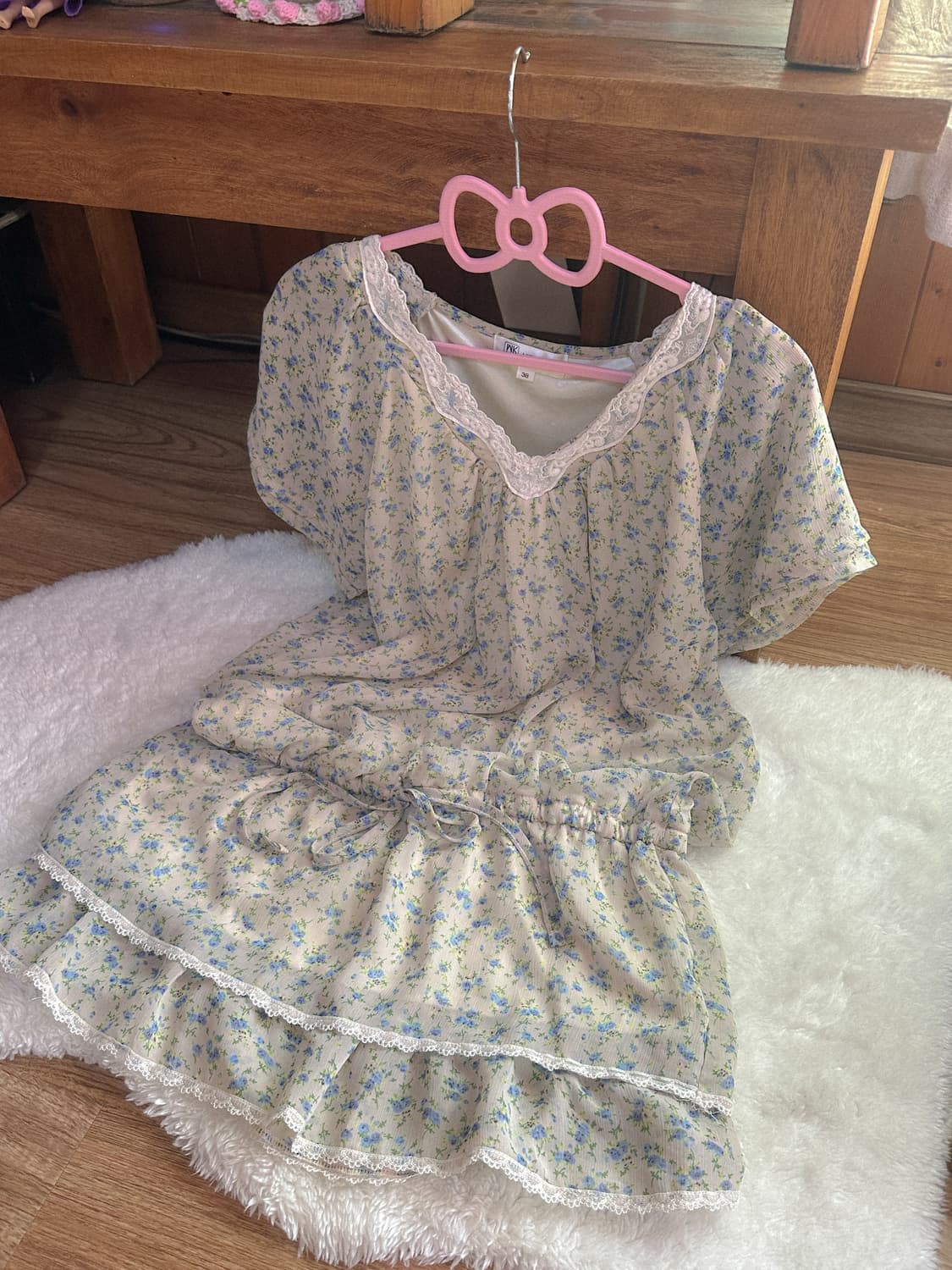 빈티지 히메카지 플라워 블라우스 원피스 히메갸루 모리걸 아오이유우 로걀 상품이미지1