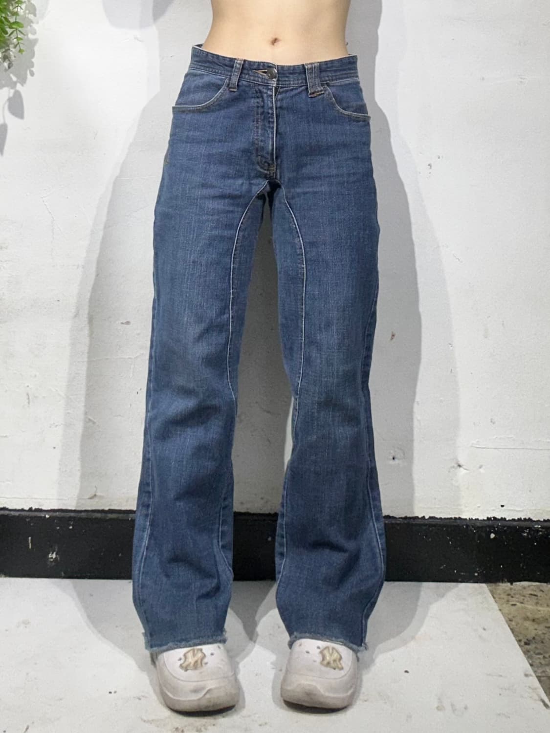 오클리 중청 루즈핏 와이드 데님 청바지  상품이미지2