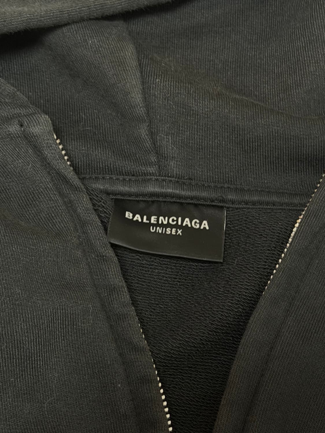 발렌시아가 에레혼 로스 엔젤레스 집업 미디움 핏 후드 블랙 화이트 상품이미지4