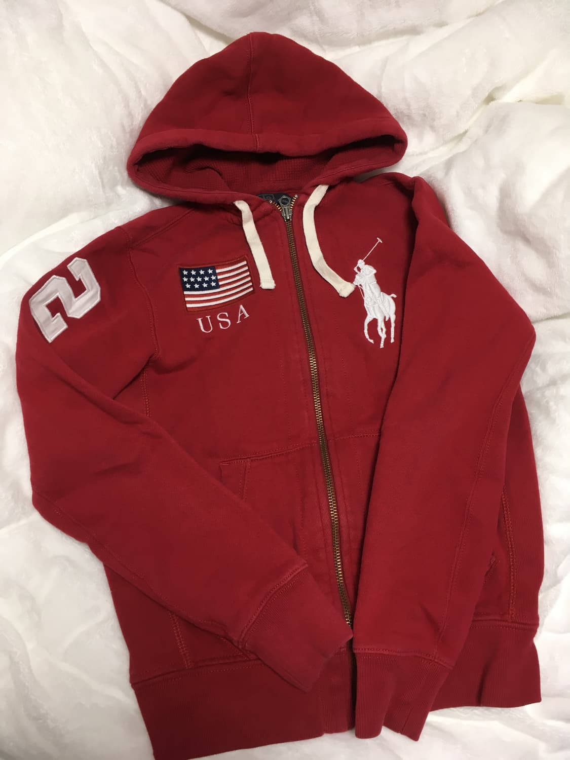 폴로 빅포니 성조기 후드집업 상품이미지1