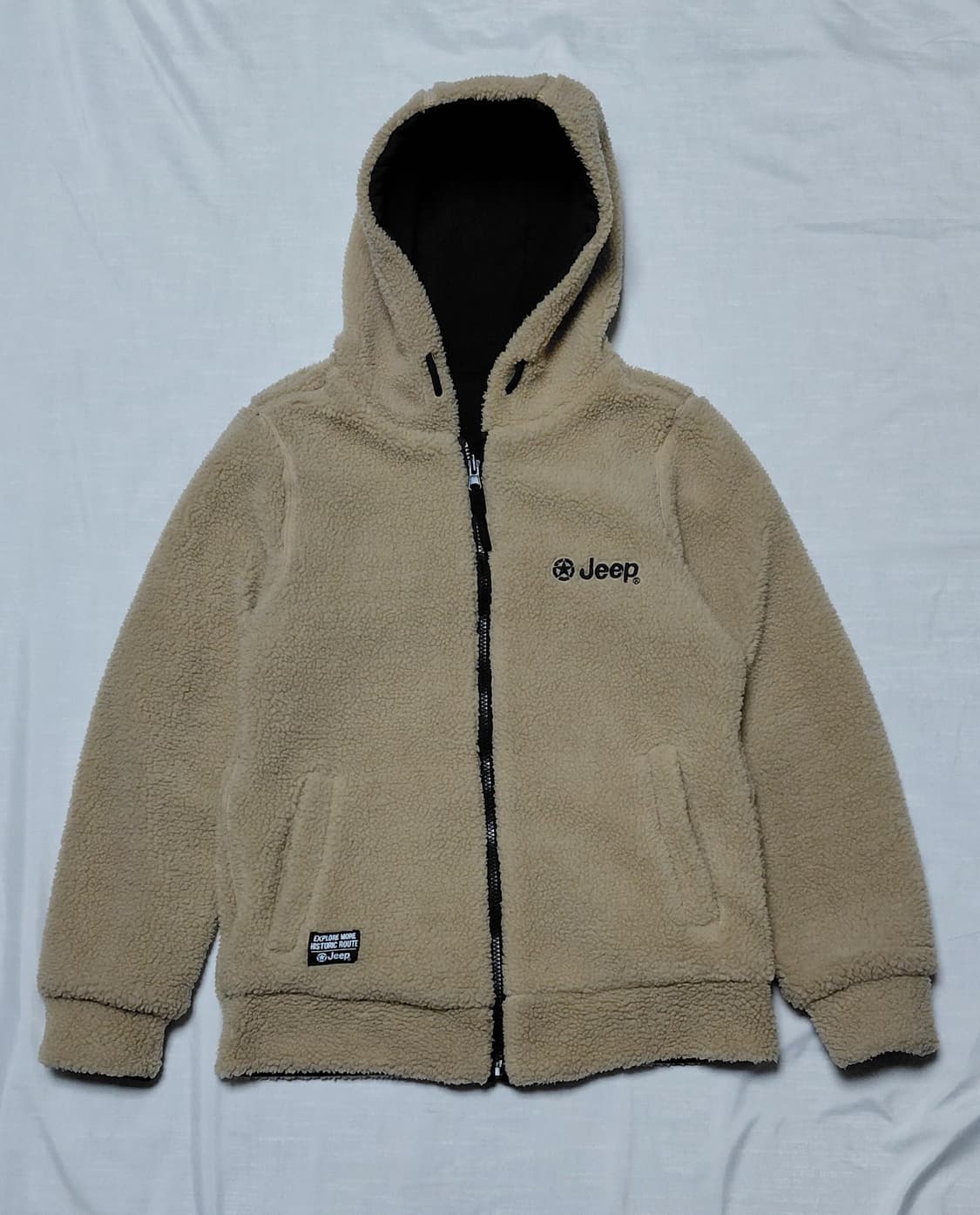 Jeep 양면 후드집업 S(90) 베이지 (무료배송) 상품이미지2