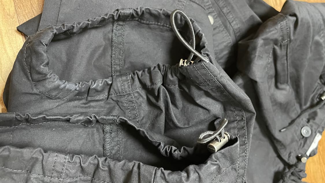 moin 블랙 멀티포켓 카고 스트랩 와이드 아메카지 카고팬츠 상품이미지4