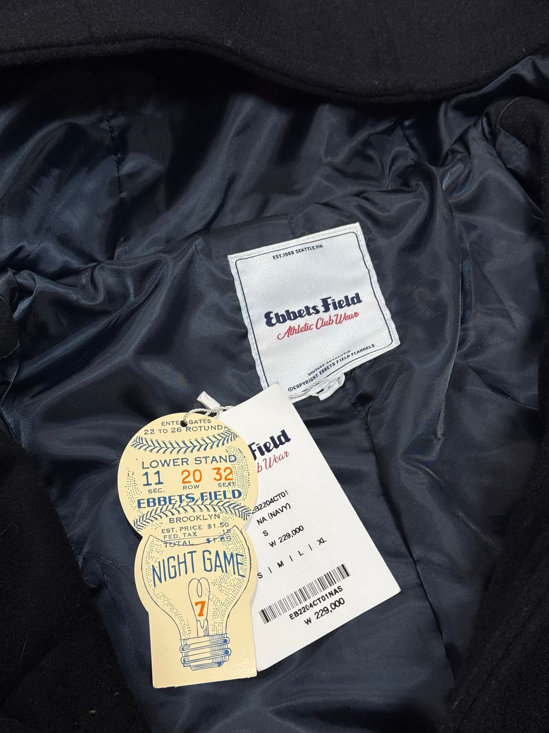 ebbetsfield / 이벳필드 울 오버핏 숏 더플코트 (새상품) 상품이미지4