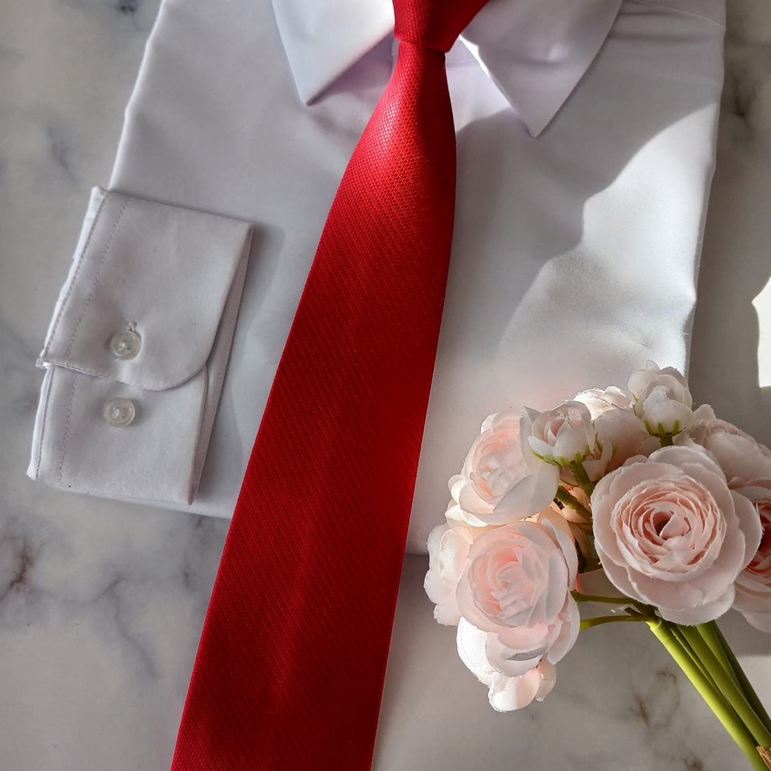 MCM 실크 레드 텍스처 패턴 넥타이 8.9cm A+등급 A19227
 상품이미지4