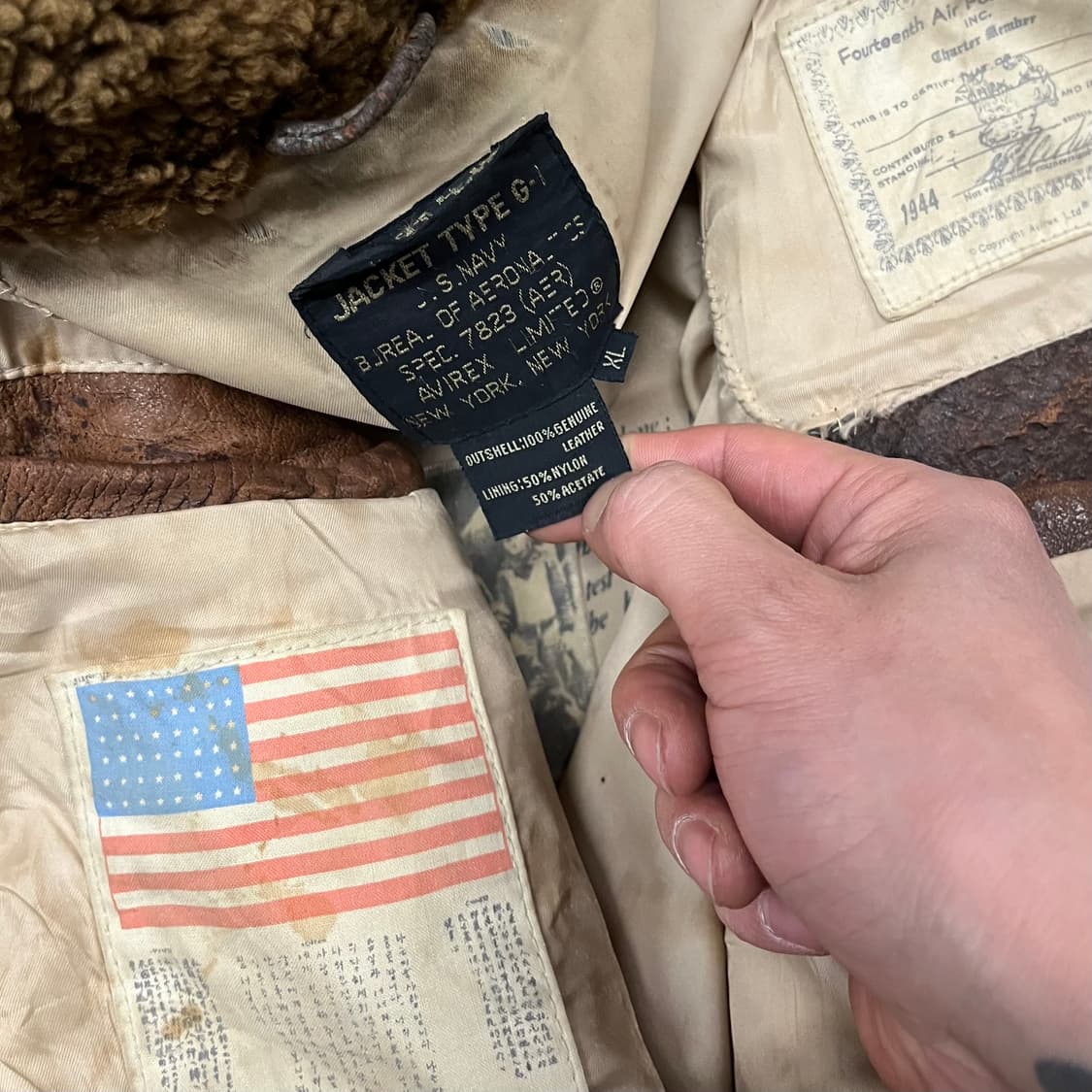 80s 아비렉스 G-1 플라이트 자켓 (105-110) 상품이미지8