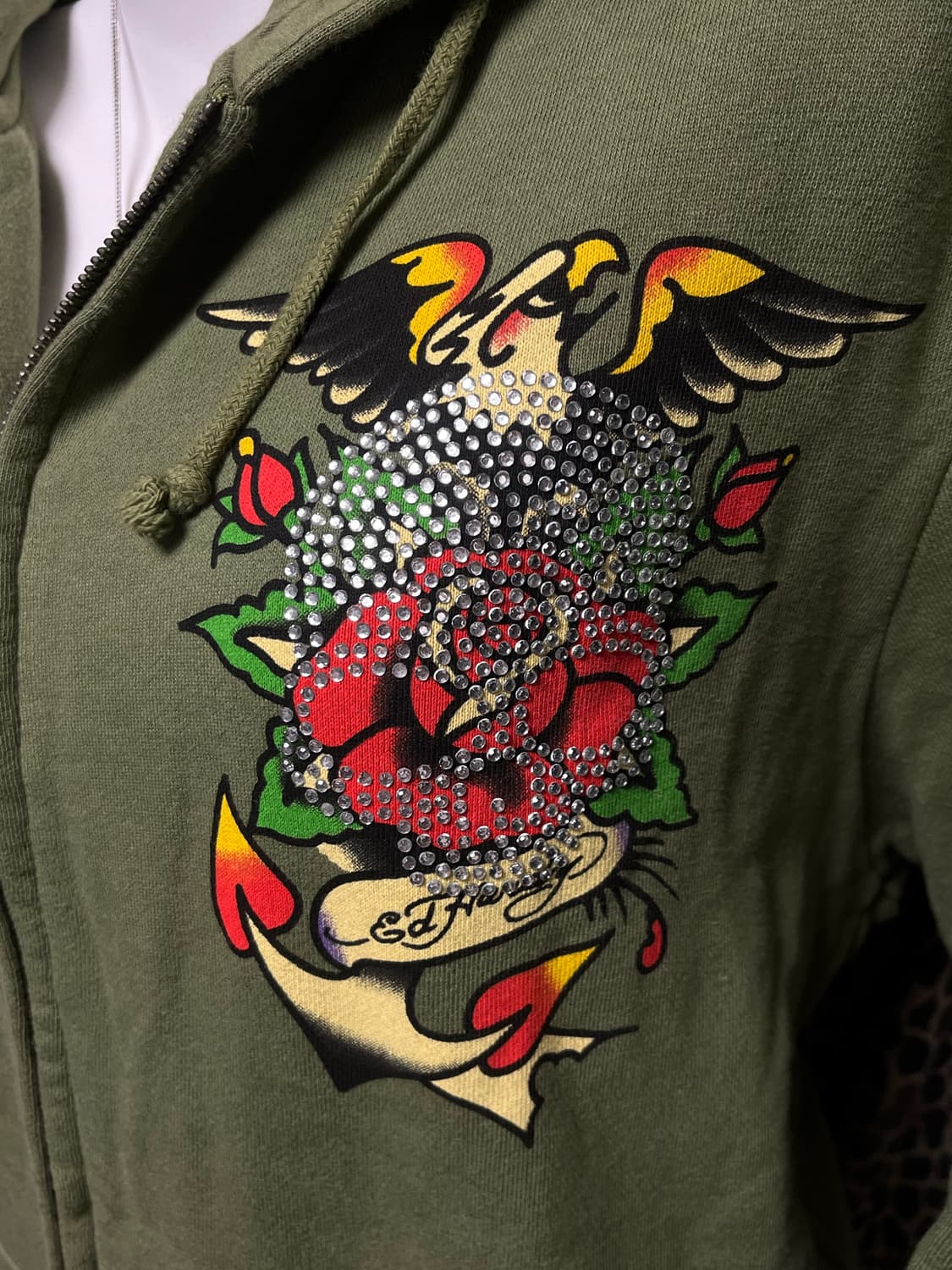 에드하디 타투 레터링 후드집업 XL 상품이미지5