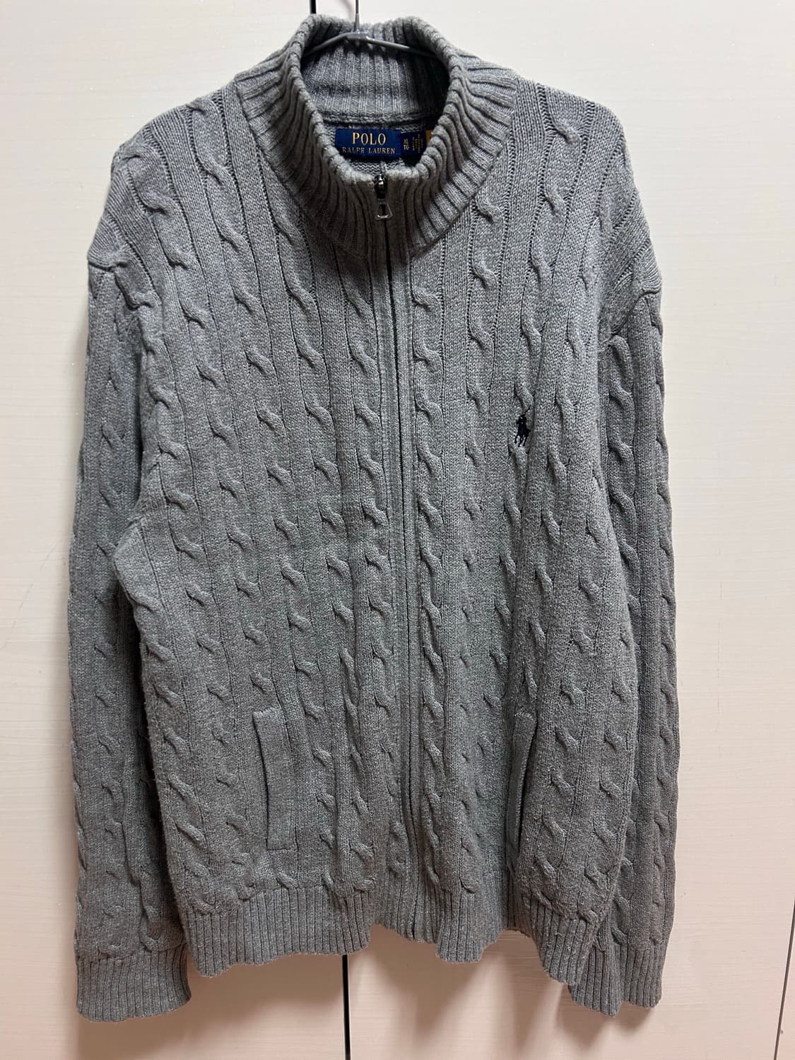 (정품) 폴로 랄프로렌 케이블 니트 집업 XL 상품이미지1