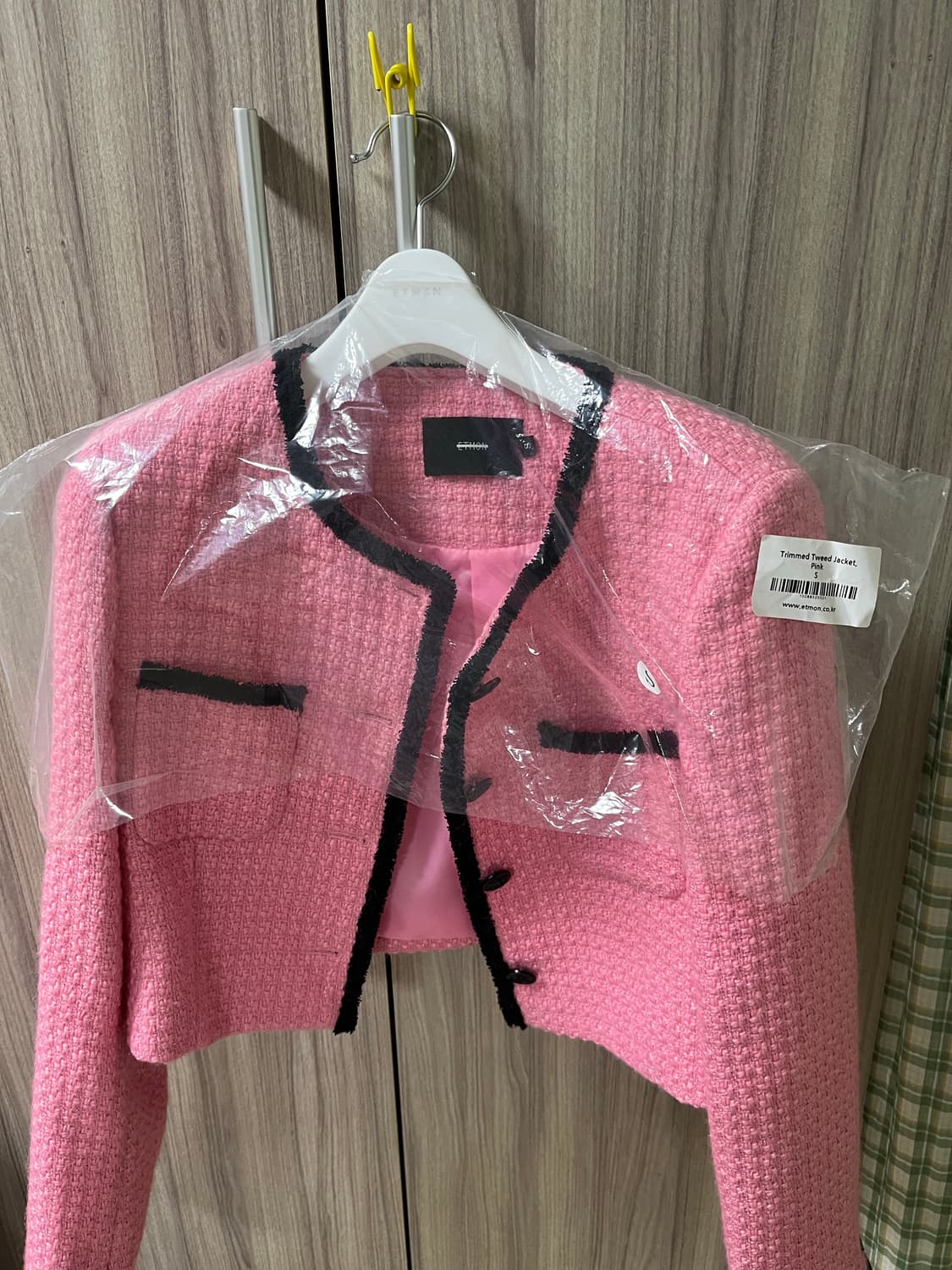 에트몽 트림트위드자켓 핑크 S(2회착용 사용감없음) 상품이미지8