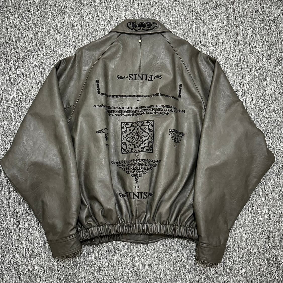 604 서비스 엠브로이더드 레더 가죽자켓 EMBROIDERED 상품이미지2