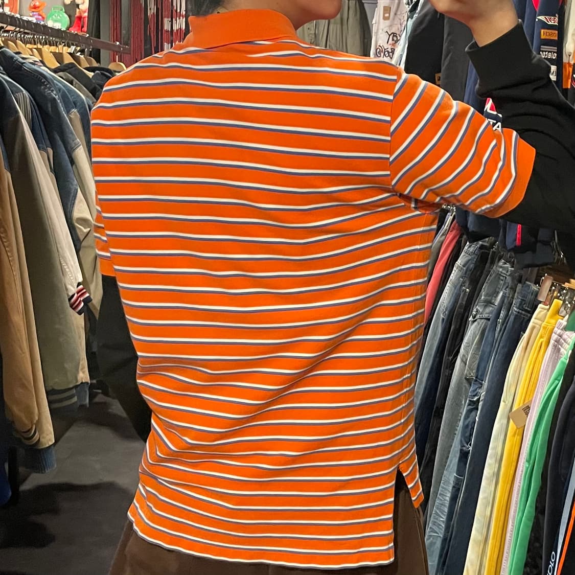 [IM] Polo 폴로 오렌지 스트라이프 카라 반팔 상품이미지7
