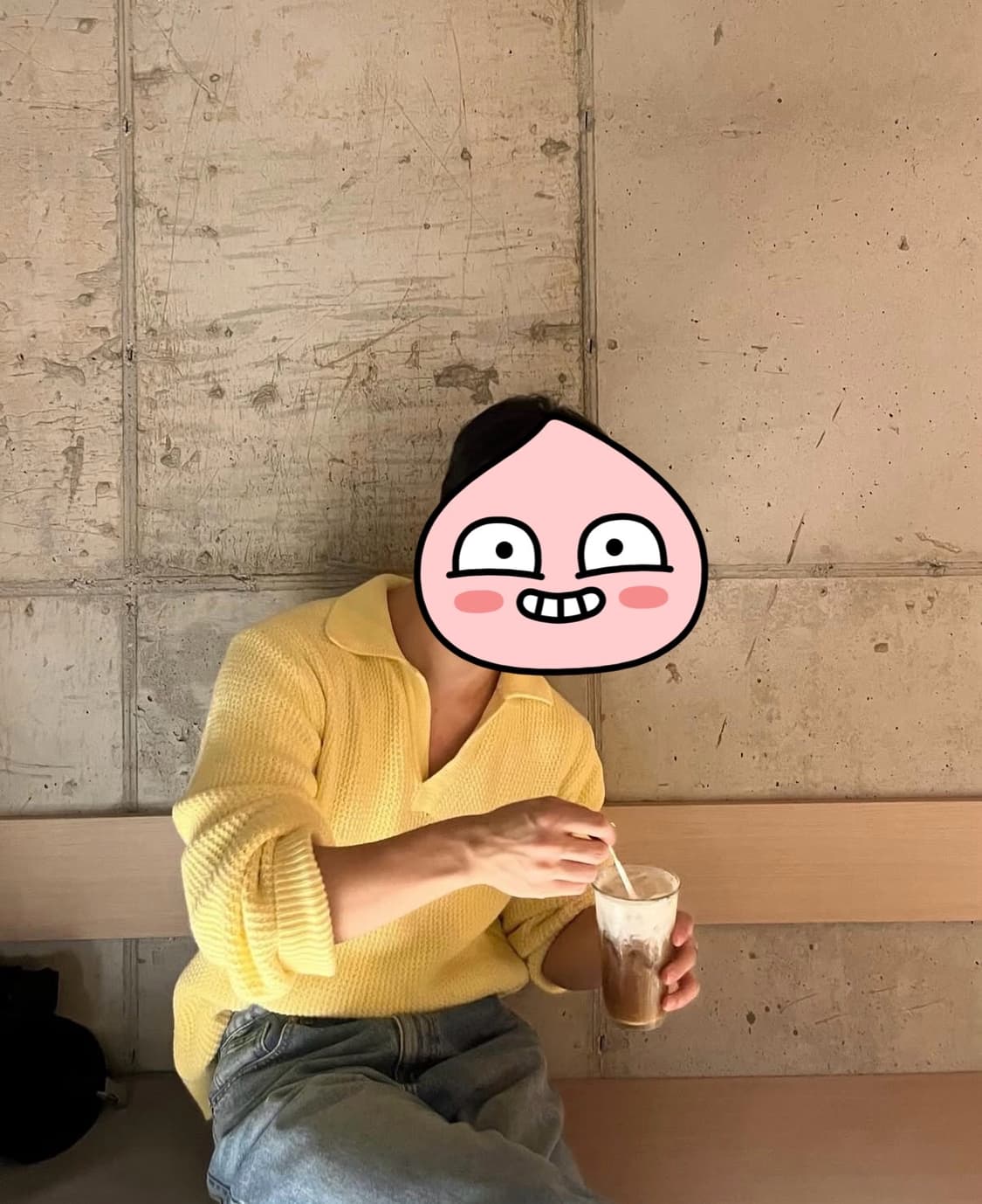 렉토 레몬 레이어드 니트 판매(착샷) 상품이미지5