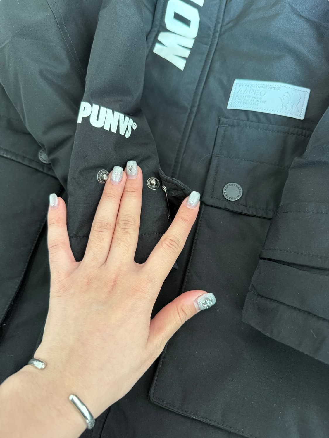 Aape 미디 로고 패딩 상품이미지10