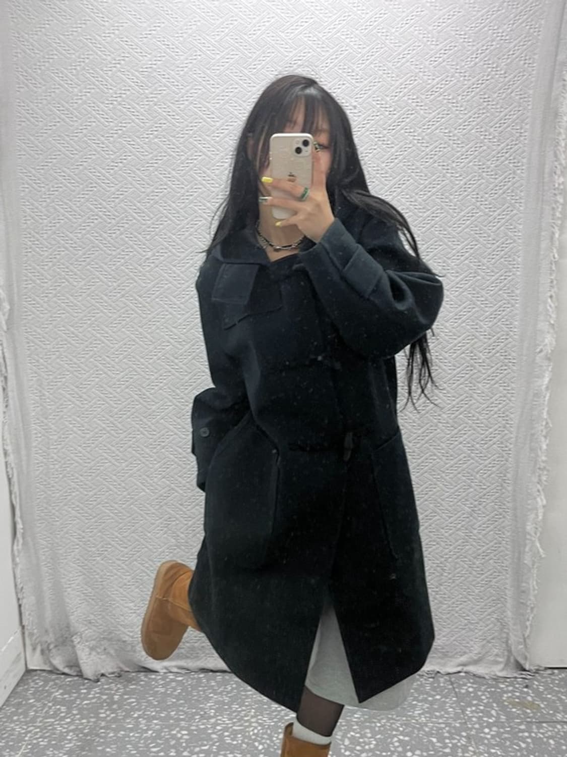 유니클로 베이직 모던시크 떡볶이 더플 코트 S C07480 상품이미지2