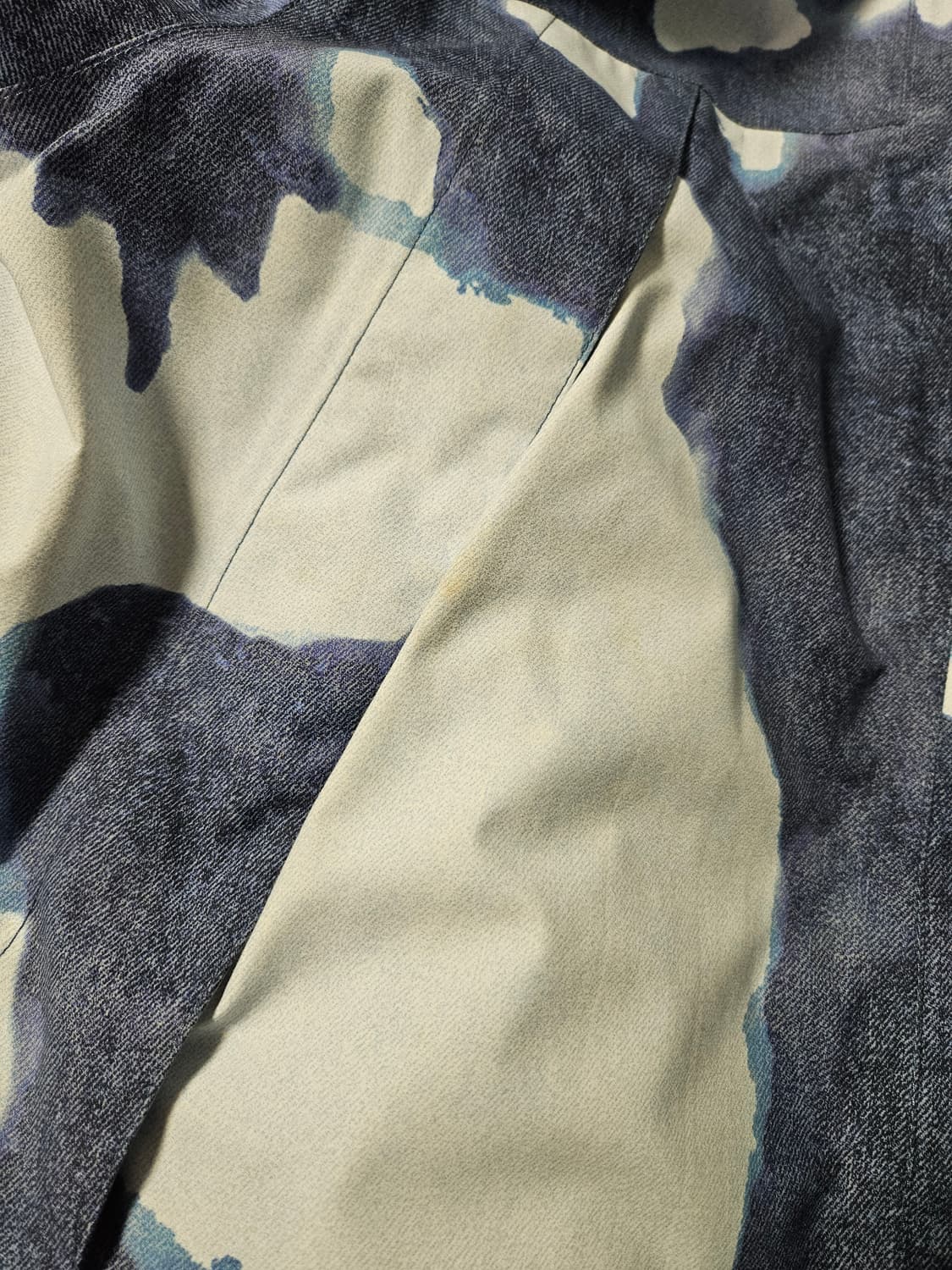 [L]슈프림x노스페이스 블리치드 데님 프린팅 마운틴 자켓 인디고 상품이미지7