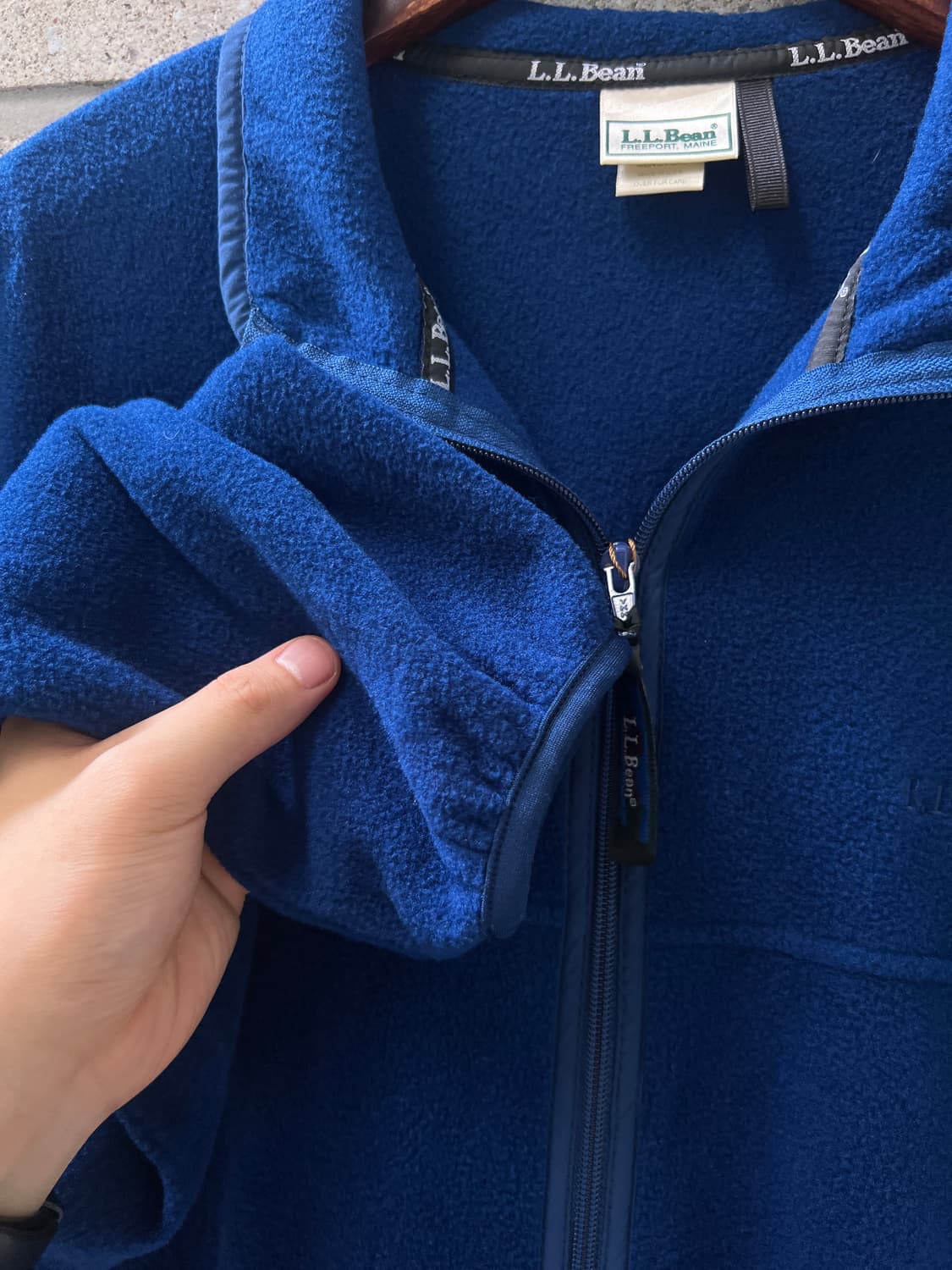 [L]L.L.Bean 엘엘빈 Made in USA 다크블루 플리스 자켓 상품이미지4