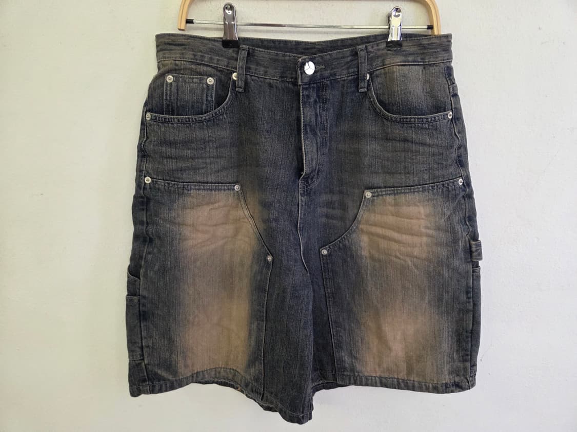 새거))OY 오픈야드 빈티지 워싱 데님 버뮤다 반바지 상품이미지1