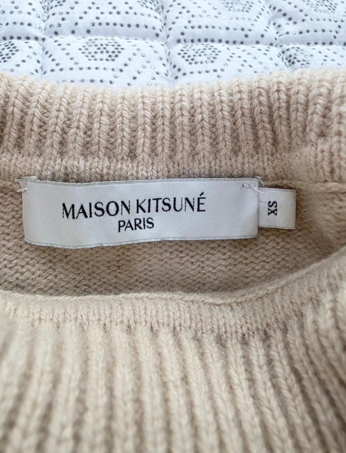 메종키츠네 아이보리 하이넥 니트 55 상품이미지7
