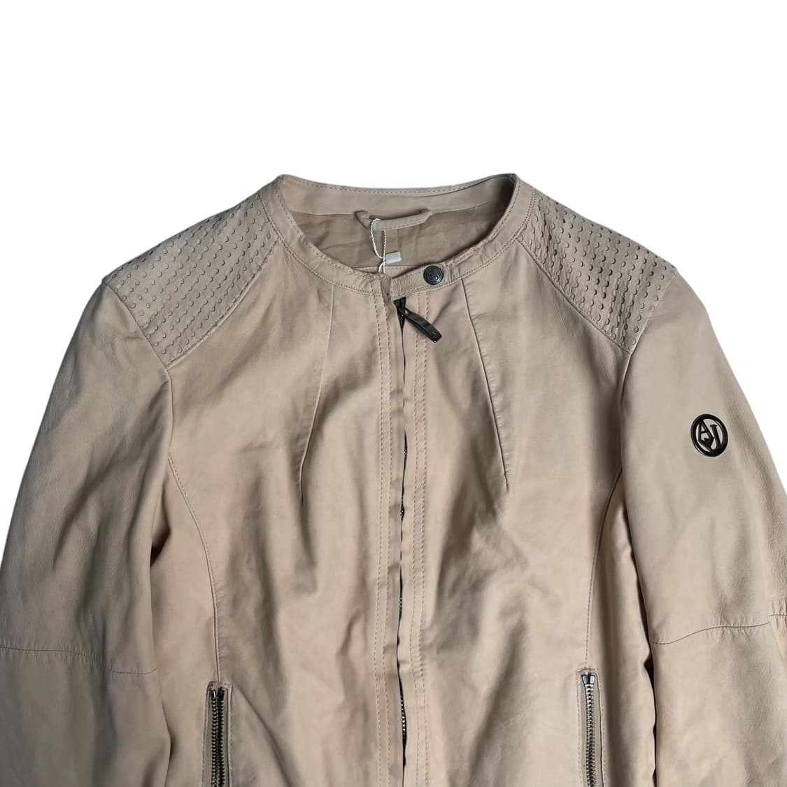 Armani jeans 펀칭 레더 집업 자켓 상품이미지3