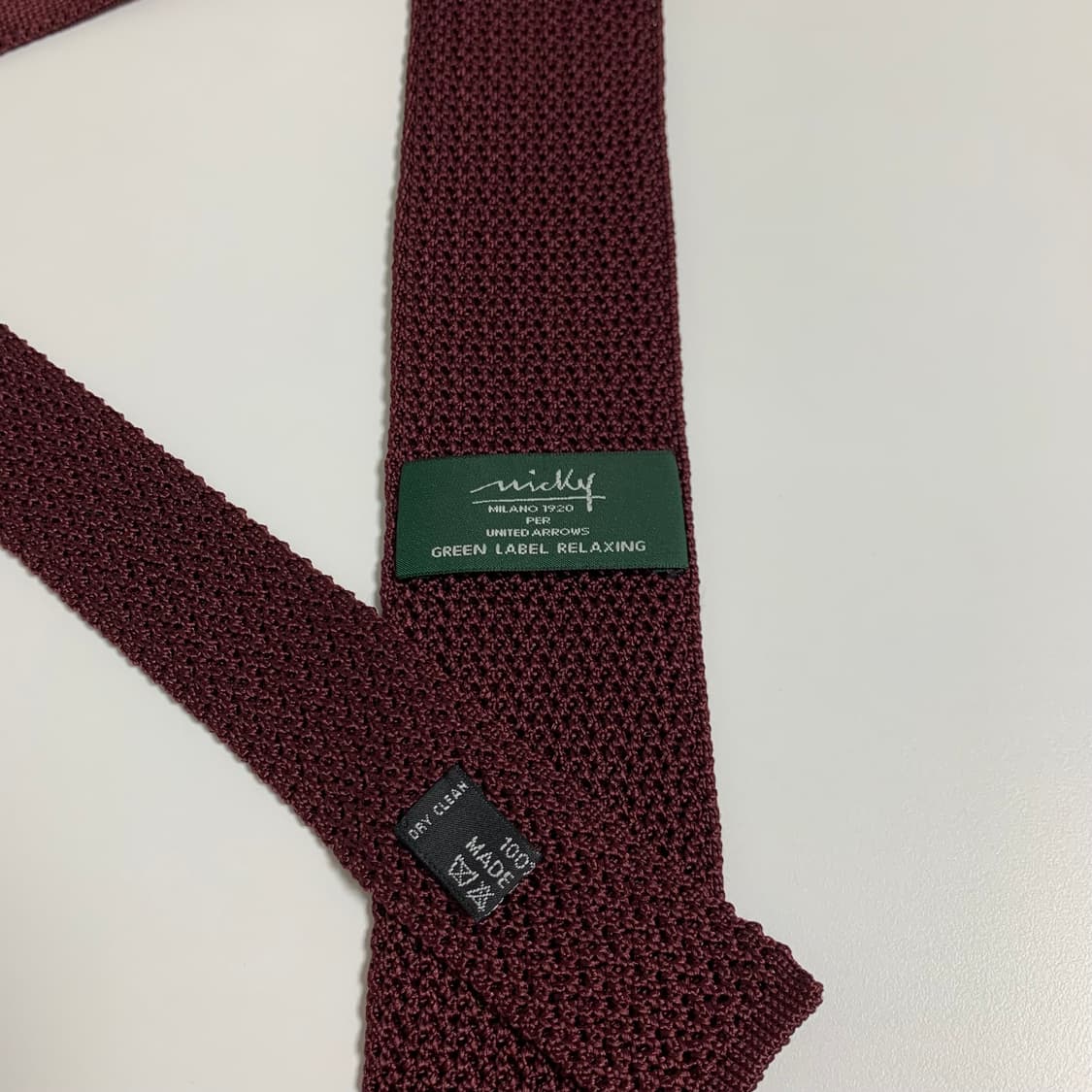 유나이티드 애로우즈 니트타이 100실크 슬림넥타이 A+등급 니키콜라보 상품이미지5