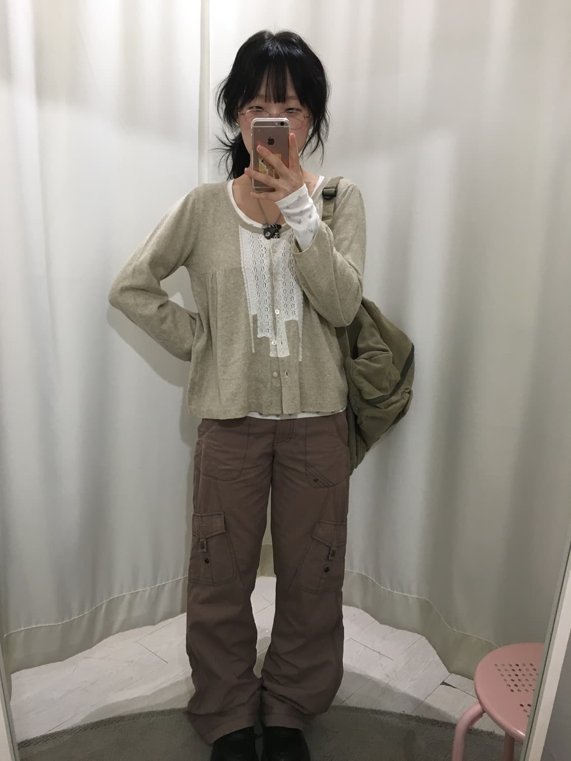 아이보리 잔꽃 롱슬리브 상품이미지4