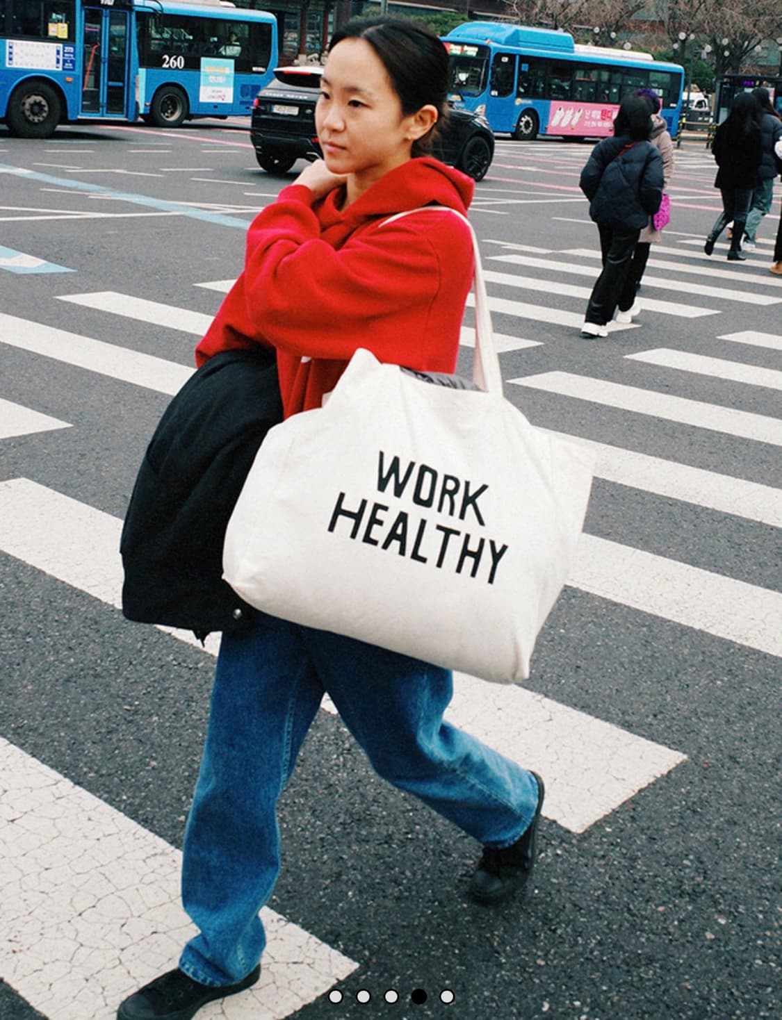 컬렉트피시스 가방 마켓백 work healthy 상품이미지3