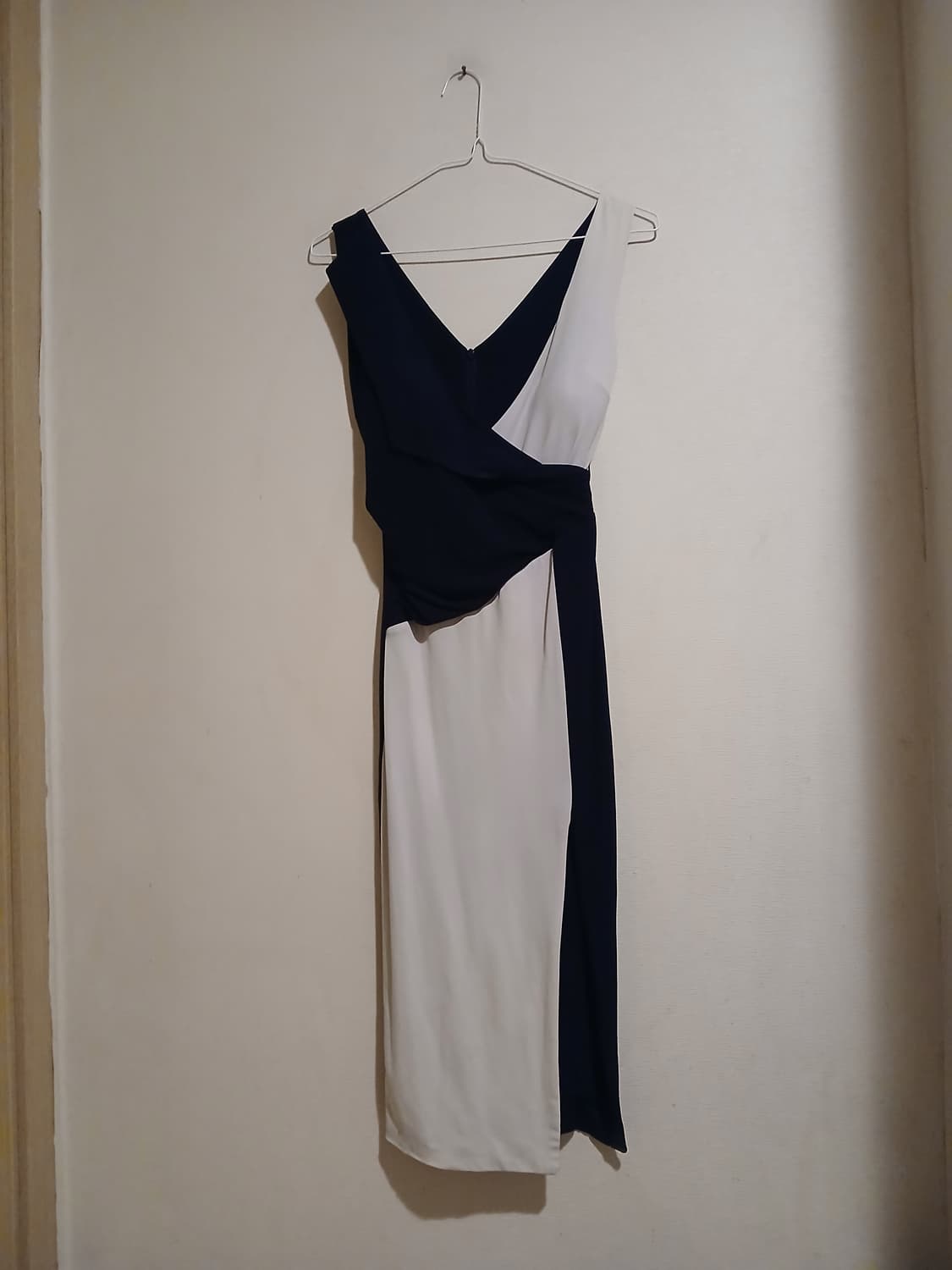 고급 민소매 드레스 캡 홀복 섹시 배색 랩 하객 파티 행사 데이트 원피스 상품이미지1