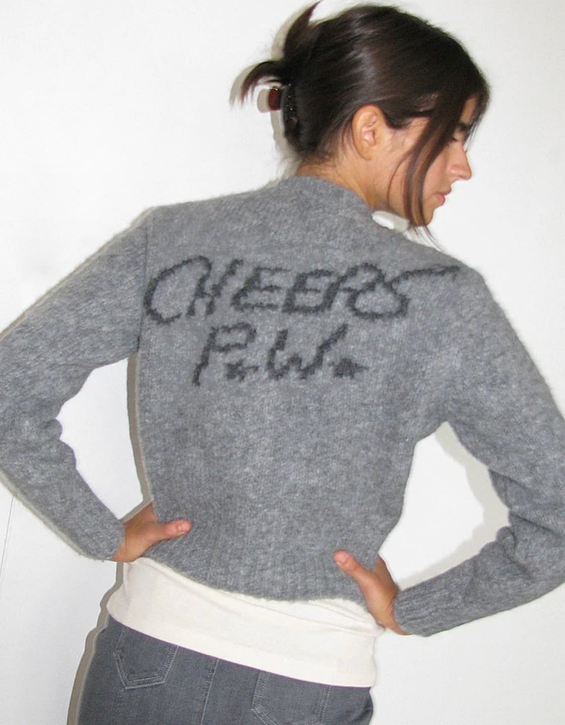 팔로마울 Paloma wool 니트 집업 가디건 / 라이트 그레이 상품이미지1