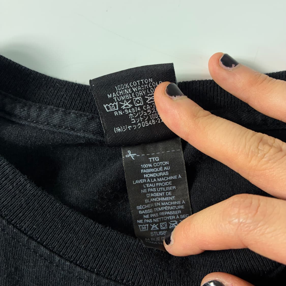Stussy  스투시 블레이즈 블랙 반팔티셔츠  상품이미지4