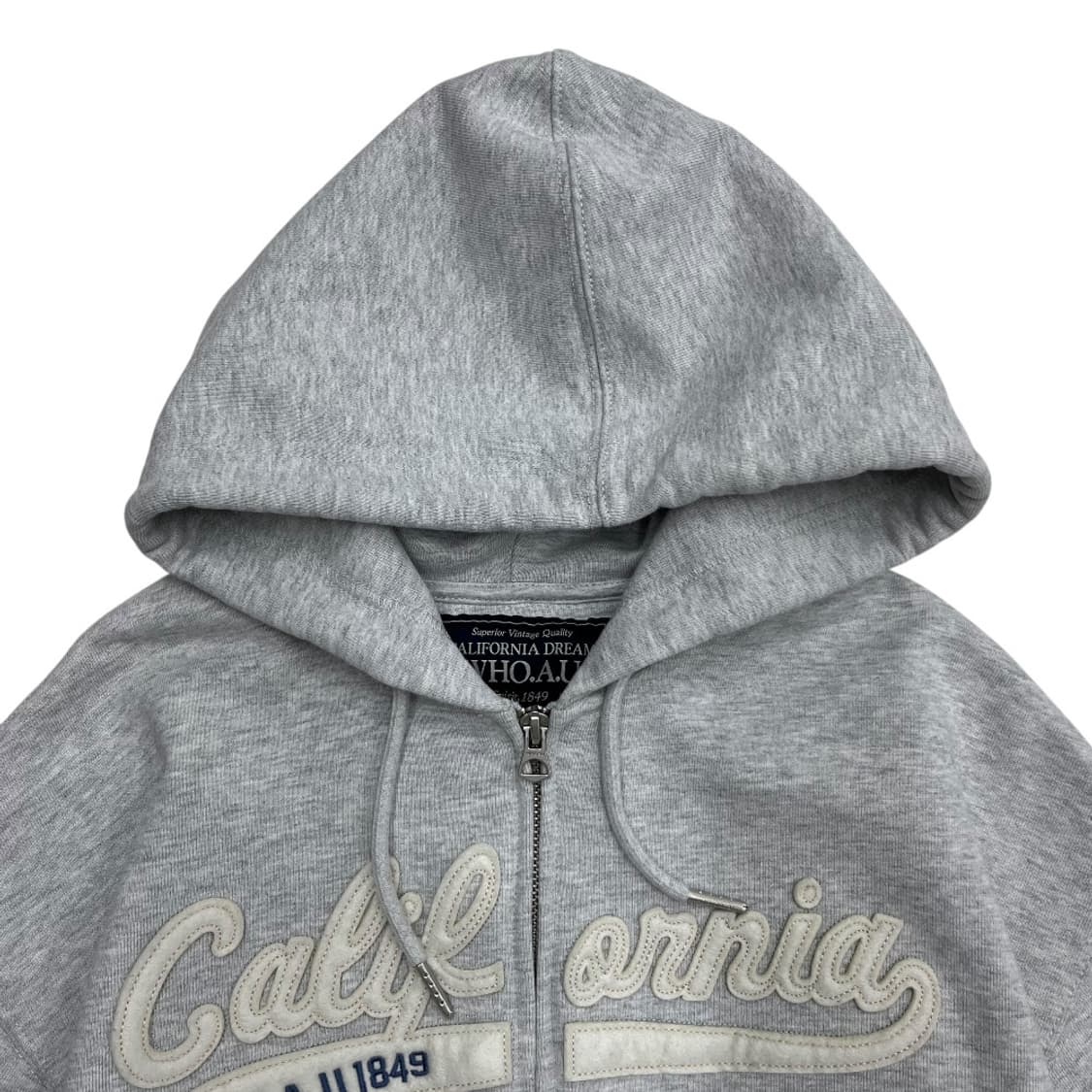 후아유 캘리포니아 백멜란지 크롭 후드집업 S 상품이미지5