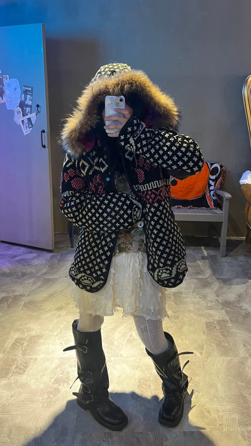 코위찬 퍼 패딩 상품이미지2