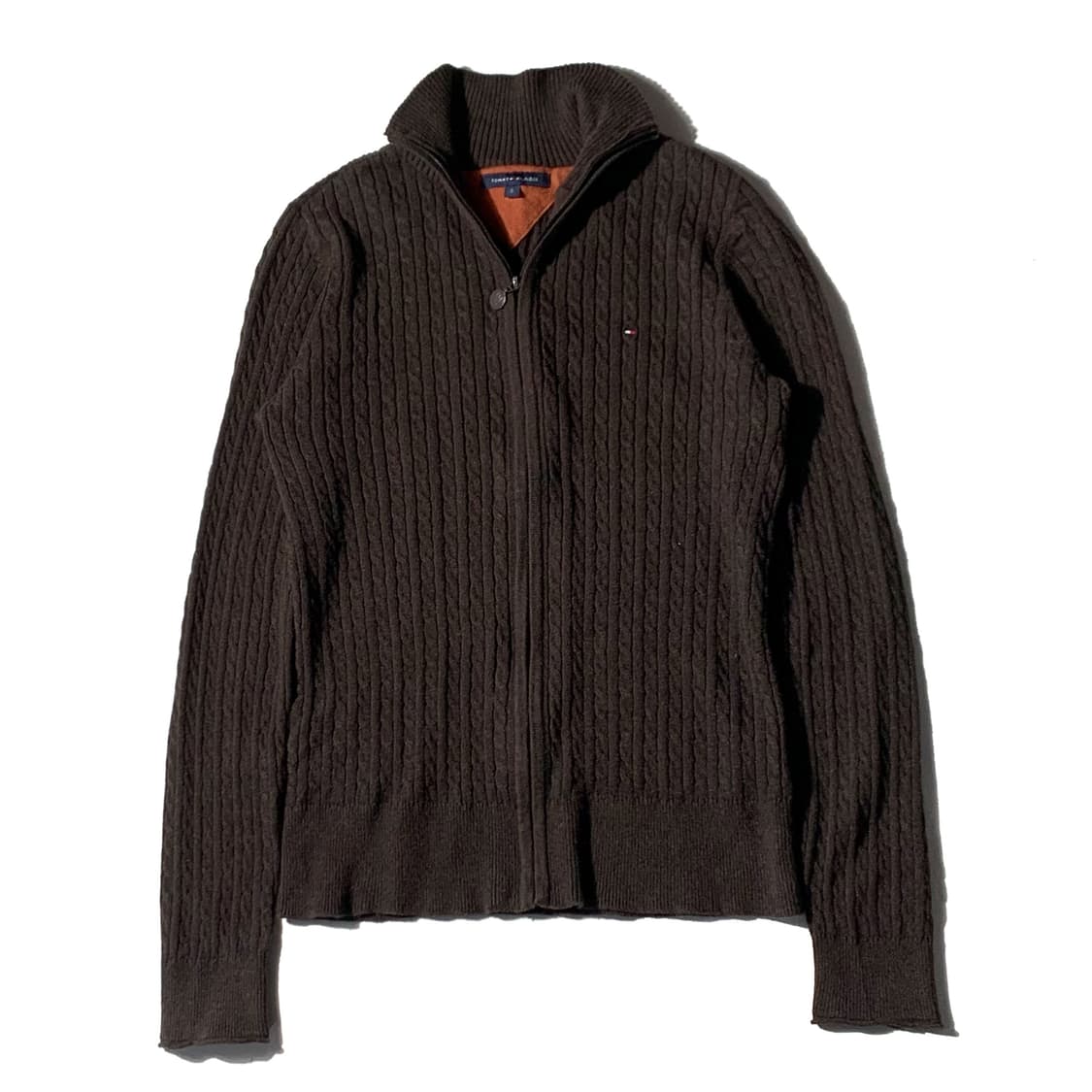 타미힐피거 우먼스 브라운 니트 집업  상품이미지1