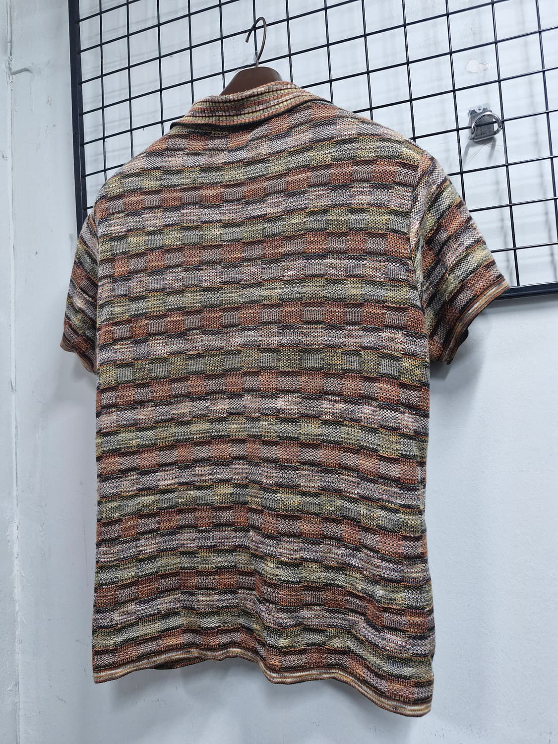 95M 미쏘니 스포츠 빈티지 반팔 카라 니트. 상품이미지7