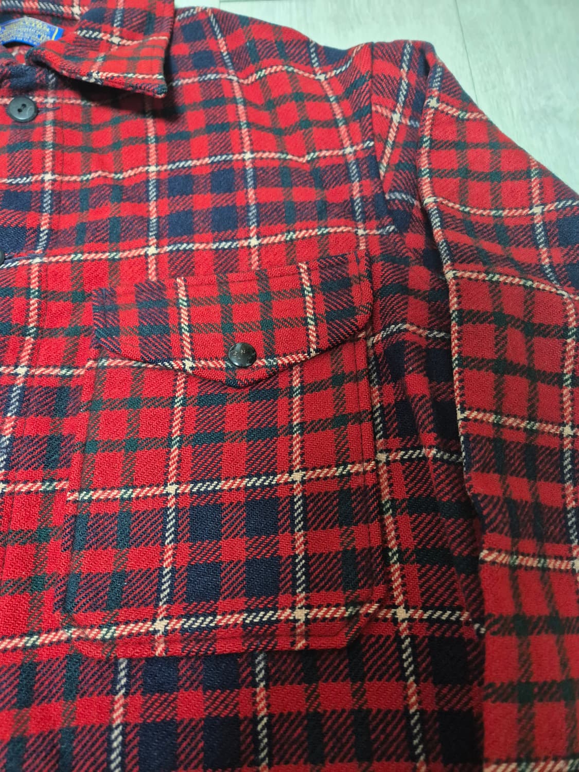 70s Pendleton 헤비울 플란넬 셔츠 상품이미지3